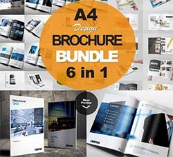 6套商业手册模板(通用型/A4/58页)：A4 Brochure Bundle